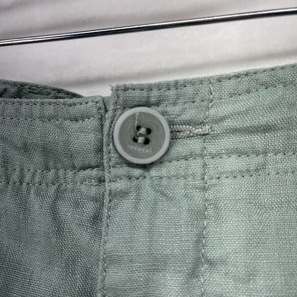 Trenery Linen Shorts Mens 40 Green Chino Lightweight Outdoor Coastal Beachy - Picture 2 of 10